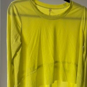 Free People Movement Breezy Tempo Layering Tee in Bright Green Size Medium